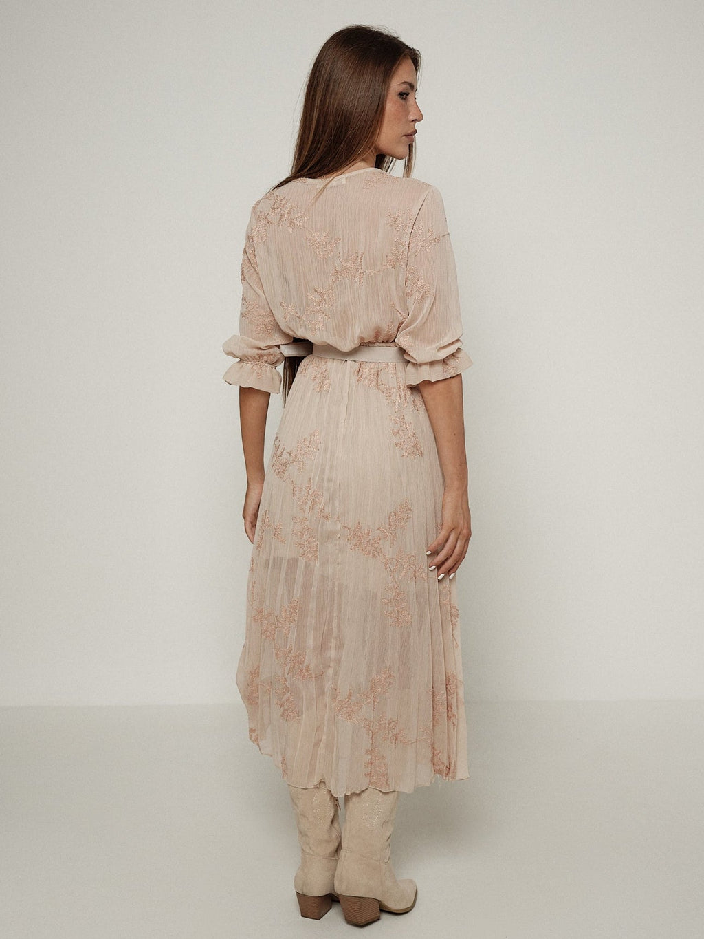 Abito midi ripple